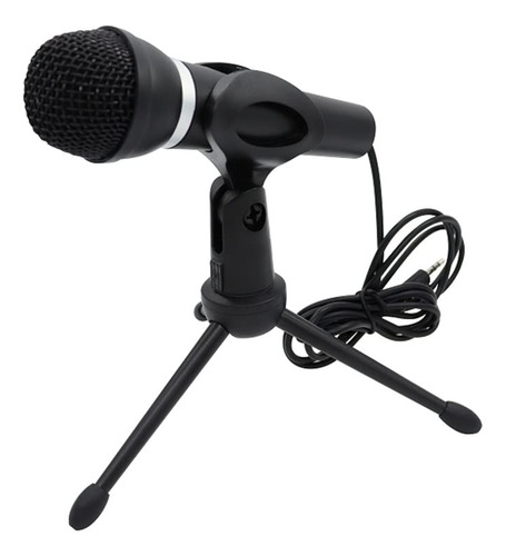 Microfono Tripode Escritorio Estereo Cable 3,5mm Para Hogar