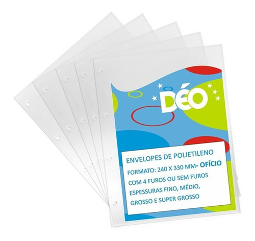 Envelope Plastico Oficio Medio  Kit 50 Unidades