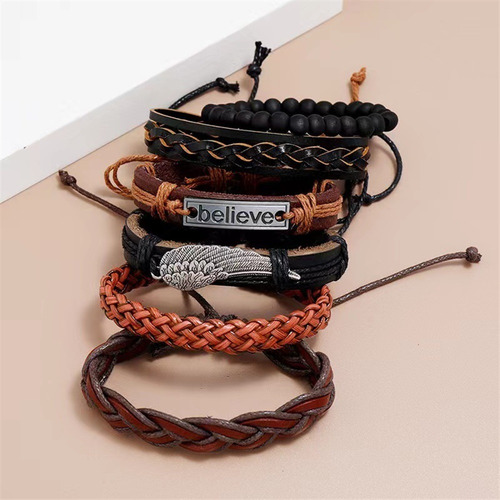 Pulsera Personalizada Juego De Seis Pulseras Multicapa