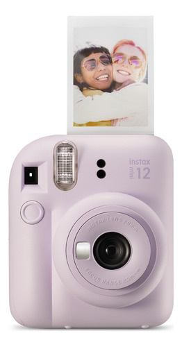 Kit Câmera Instax Mini 12 + 10 Fotos Macaron + Bolsa Lilas