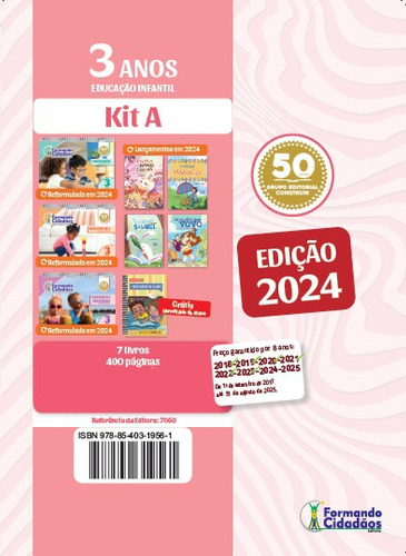Livro Formando Cidadãos Kit A 3 Anos Nova Edição