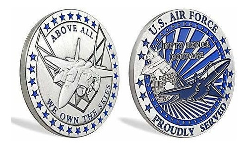 Moneda De Desafio Sobre Todo De La Fuerza Aerea De Los Ee.