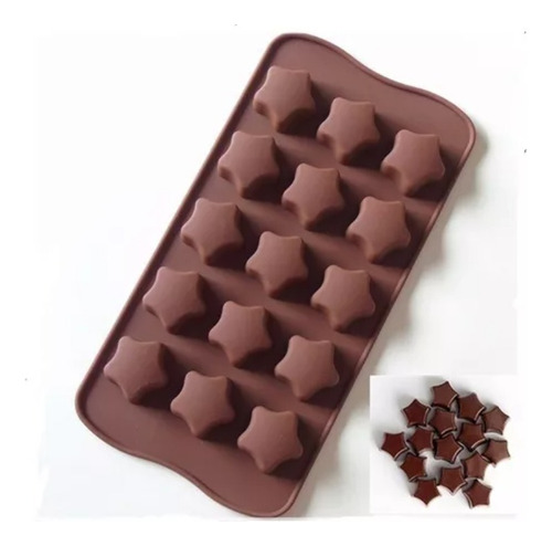 Molde Silicona Chocolates Bombones Jabón Gelatina Estrella