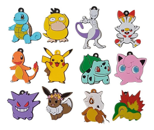 35 Souvenirs Pokemon, Personajes, Llavero,tirador Mochila 3d
