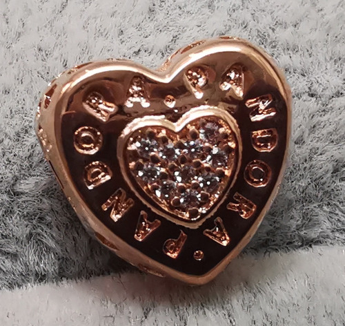 Pandora Charm Bead 787375cz Rose Logo Corazón S925 Ale