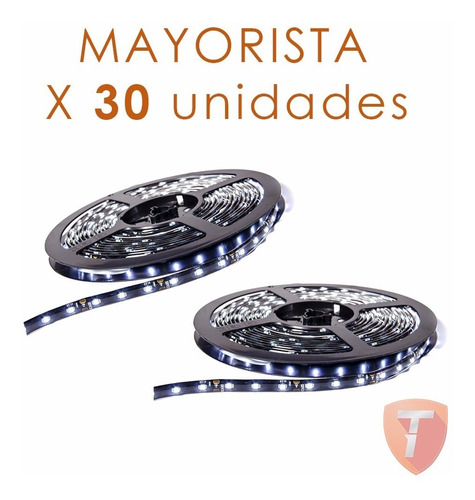 Rollo Tira Led 3528 Smd 5 Mts 12v Blanco Frio X30 Mayorista