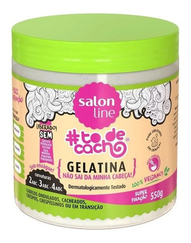 Imagem 2 de 4 de Gelatina #todecacho Não Sai Da Minha Cabeça Salon Line 550g