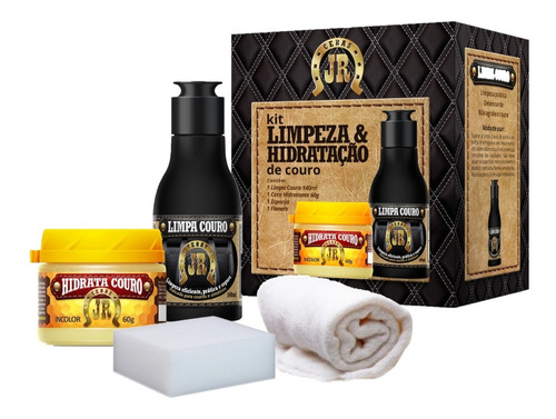 Kit Limpa Couro + Hidratante De Couro Automotivo Jr 60g