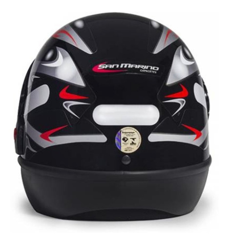 Imagem 4 de 4 de Capacete para moto integral San Marino Grafic preto tamanho 58