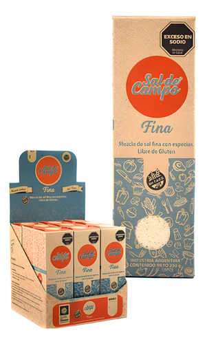 Sal De Campo Fina Con Especias 9x250gr