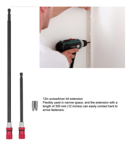 Broca De Destornillador Ph2 Con Extensión Hexagonal De 1/4,