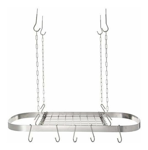 Fox Run Acero Al Carbono Oval Pot Rack, 17 X 33 X 1,5 Pulgad