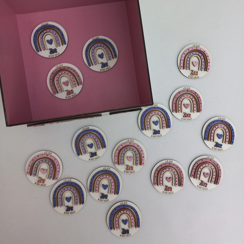 Caja Porta Souvenirs Arcoiris