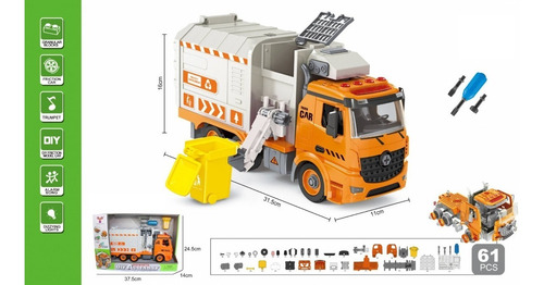 Imagen 6 de 7 de Camion Basurero 61 Piezas Con Luces Y Sonidos Bestoys