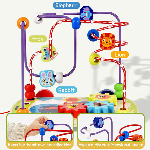 Juguete Madera Motricidad Arrastre Con Laberinto Montessori