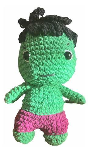 Hulk Mini Tejido A Mano 8 Cm Amigurumi