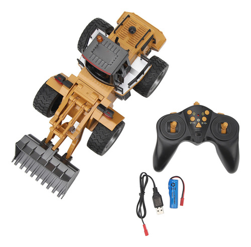 Topadora Pushdozer De 9 Canales De Aleación 1:18 De 2,4 Ghz