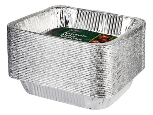 30 Bandejas Desechables Para Cocina En Aluminio Medianas