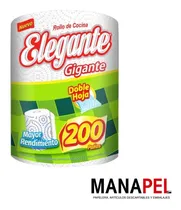 Comprar Bolson 12 Rollos De Cocina Elegante X200 Paños Doble Hoja