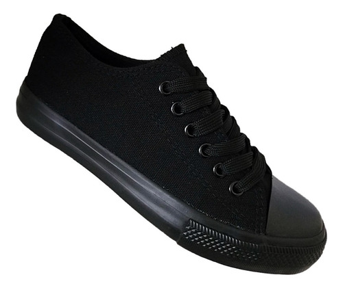 Zapatilla Urbana De lona unisex Casual Negro Completo 7080