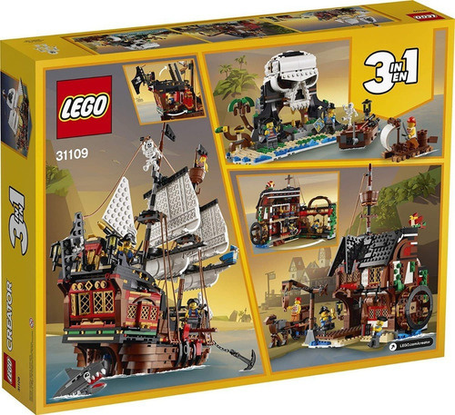 Lego Creator 3en1 Barco Pirata 31109 Building (1,260 Pieces) Cantidad De Piezas 1264