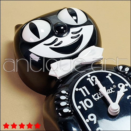 Imagen 3 de 7 de A64 Kit Cat Klock Reloj De Pared Tipo Pendulo Gato Antiguo