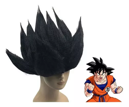 Peluca manga negra de latex similar a Goku - Tusdisfracesbaratos.com