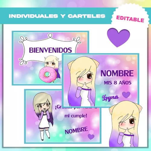 Invitación Tarjeta Digital Para Personalizar Gacha Life - Wook