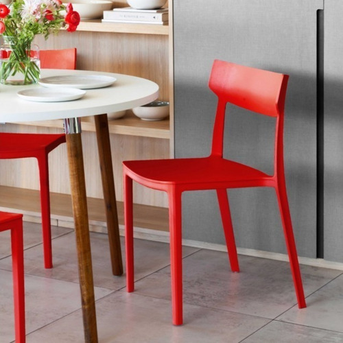 Silla Rio Apilable Plastica Exterior Quincho Hogar Comedor 