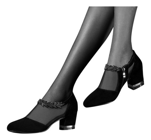 Zapatos De Mujer De Boca De Pescado Tacón Grueso Tacón Alto