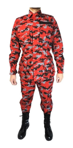 Imagem 1 de 2 de Farda Tática Combat Camuflado Vermelho - Airsoft - Paintball