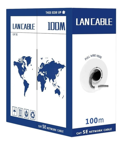 Bobina Cable Red Utp Cat5e Ethernet Calidad 24awg 100 Mts