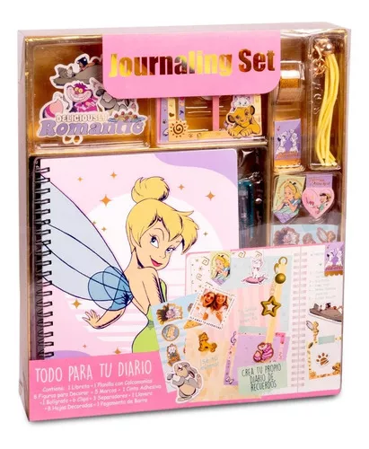 Libreta Disney Vintage, Diario Journal, Kit Papelería Niñas Dibujo ó  Personaje Campanita