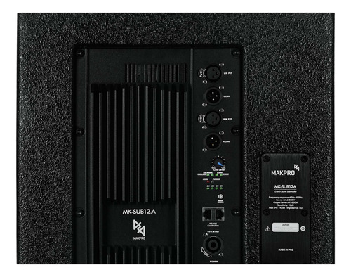 Subgrave Ativo Mak Pro Mk-sub12a 12'' 600w Bi-amplificada