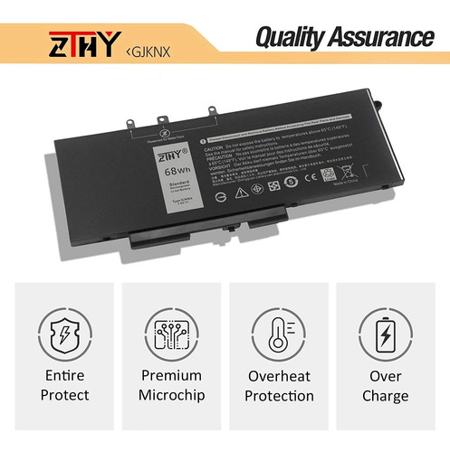 Reemplazo Zthy 68wh Gjknx Batería Para Dell Latitude 5480 55