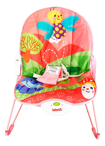 Mecedora Bebe Bebesit Vibracion Musica Juguetes Color Rosa