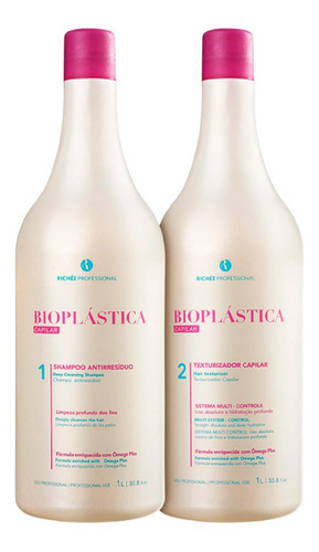 Kit Escova Progressiva Richée Bioplástica Capilar 2x1 Litro