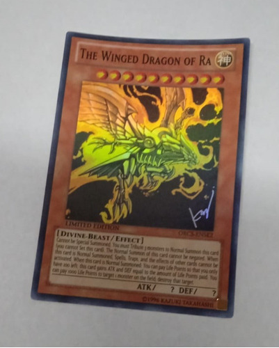 Yugioh - The Winged Dragon Of Ra Carta Original Yu Gi Oh!