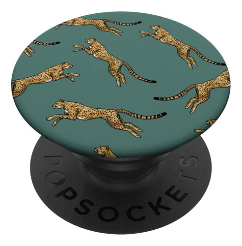 Popsockets Patron Animal Salvaje Guepardo Verde Popgrip