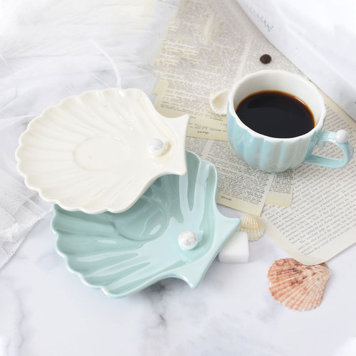 Tazas De Café Con Tapa, Taza De Café Con Forma De Concha, Ta