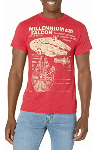 Star Wars Galactic Battle Playera Para Hombre, Rojo (red