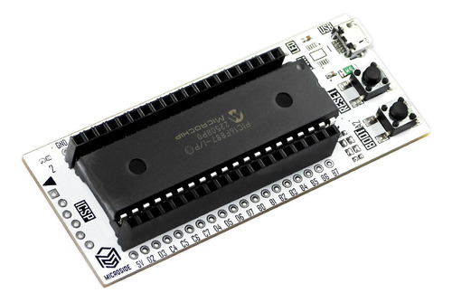 Tarjeta de desarrollo Entrenador X-TRAINER LITE F MICROSIDE MICROCHIP incluye PIC16F887 y cable USB