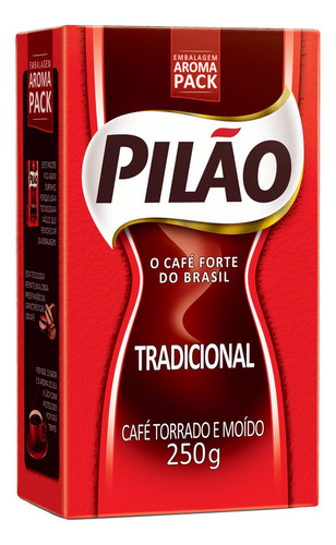 Café Torrado e Moído a Vácuo Tradicional Pilão Pacote 250g