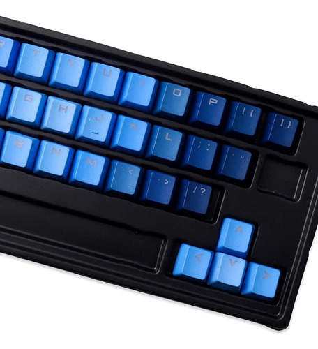Color De Gradiente Keycap 37 Pbt Inyección De Doble Disparo