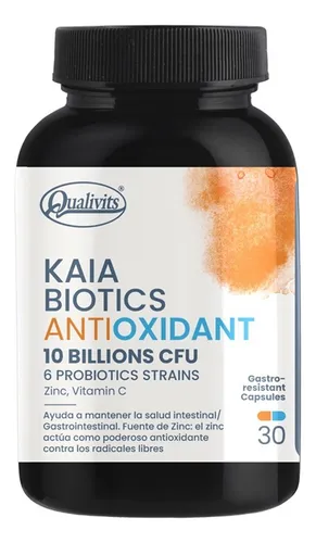 Probióticos Qualivits Kaia Biotics Antioxidante 30 Cápsulas