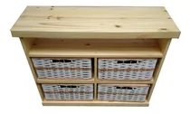 Comprar Canastero Organizador. Cuatro Canastos De Zuncho M Y Estante