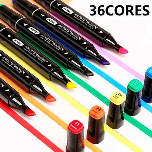 Canetinhas Touch 36 Pçs Escolar Com Estojo