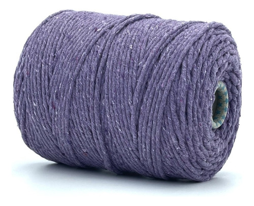 Fio de algodão para macramê de 3 mm, cores roxas