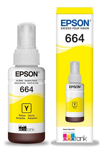 Tinta Epson T664 - Amarillo - Original