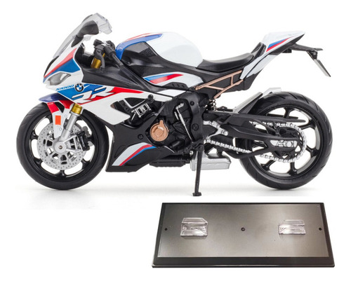 Bmw S1000rr Miniature Metal Moto Con Base Expositora 1/12